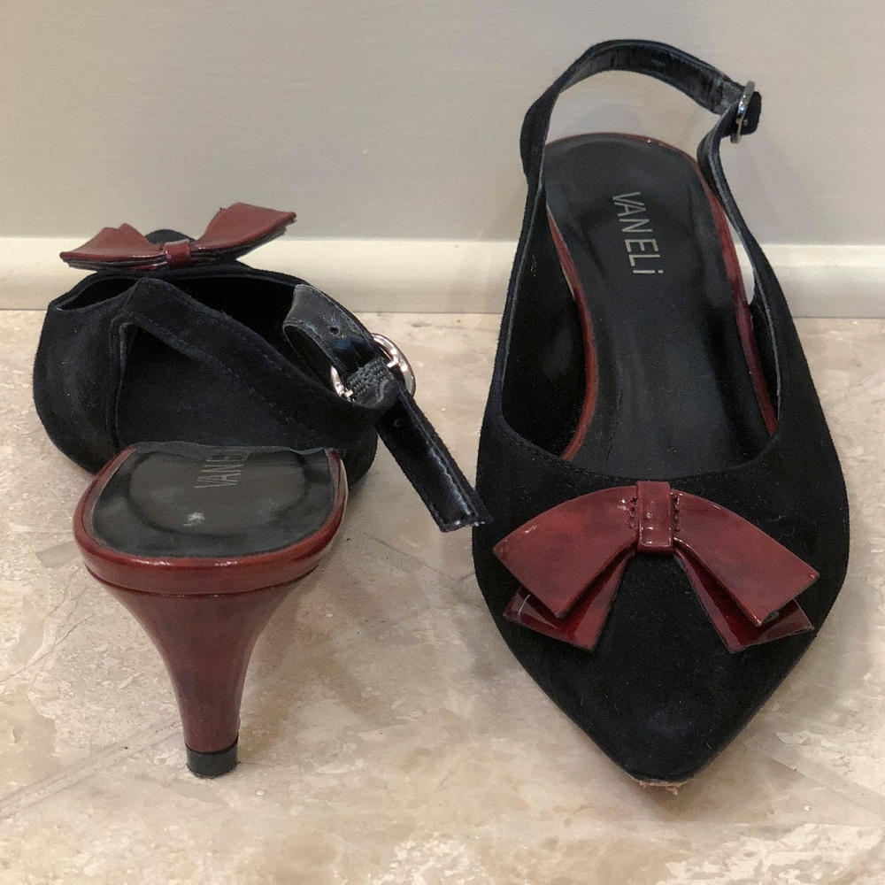 Vaneli suede and patent leather heel - Picture 2 of 2